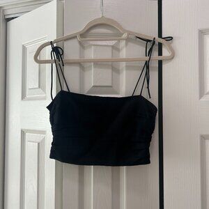Abercrombie Strappy black crop top